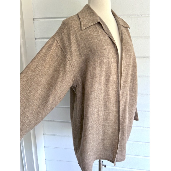 Vintage ZORAN 100% Light Weight Wool Minimalist Over Shirt Open Jacket- O/S - Picture 3 of 8
